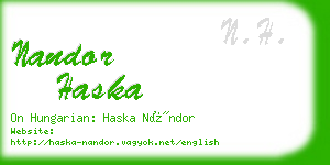 nandor haska business card